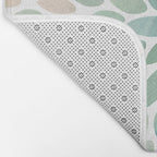 Floral Bloom, Abstract Watercolor, Coral, Peach, Green, Floral Prints Bath Mat Gallery Image 2