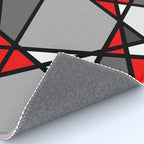 Triangels Geometric Lines red - grey - white Rug Gallery Image 4