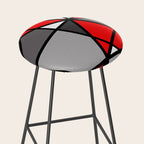 Triangels Geometric Lines red - grey - white Stool Gallery Image 2