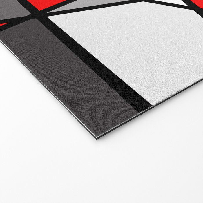 Triangels Geometric Lines red - grey - white Welcome Mat Gallery Image 2