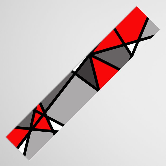 Triangels Geometric Lines red - grey - white Table Runner Gallery Image 3