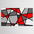 Triangels Geometric Lines red - grey - white Tablecloth Gallery Image 2
