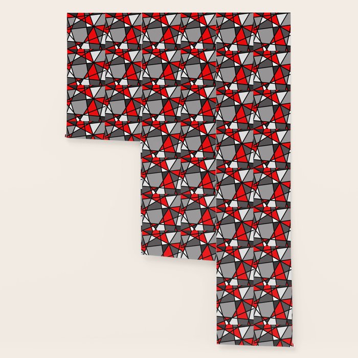 Triangels Geometric Lines red - grey - white Wallpaper Gallery Image 3