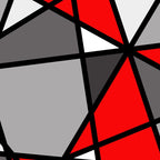 Triangels Geometric Lines red - grey - white Coffee Mug Gallery Image 2