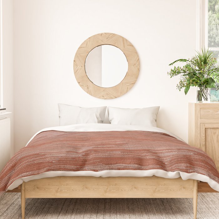 Old Market Textile in Faded Terracotta Duvet Cover Gallery Image 3