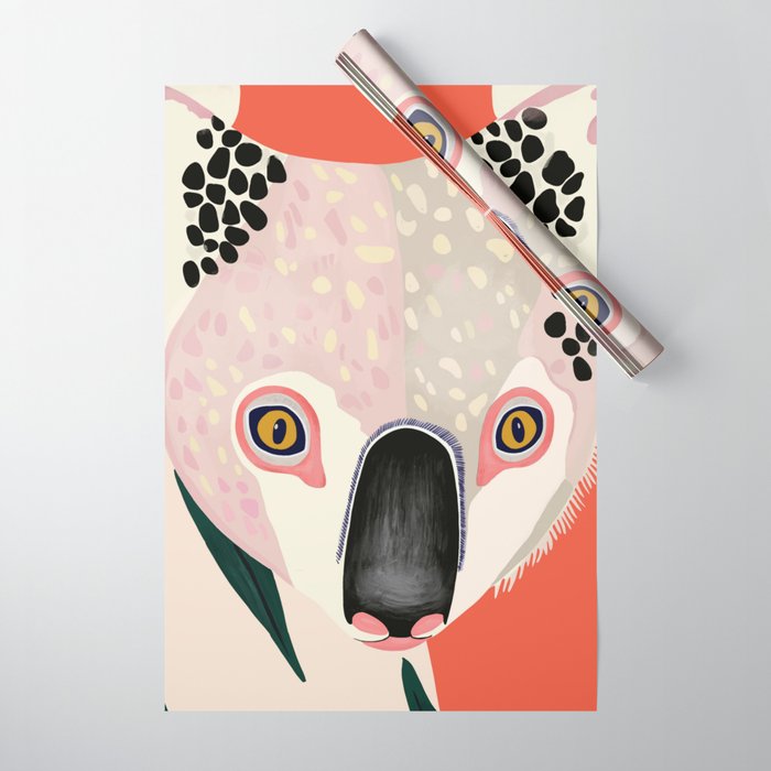 Koala Portrait Wrapping Paper Gallery Image 1
