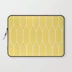 Yellow Long Honeycomb Minimalist Geometric Pattern Laptop Sleeve Gallery Image 1