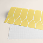 Yellow Long Honeycomb Minimalist Geometric Pattern Wrapping Paper Gallery Image 2