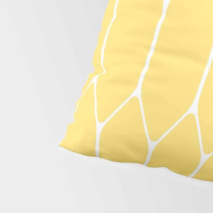 Yellow Long Honeycomb Minimalist Geometric Pattern Pillow Sham Gallery Image 4