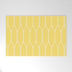 Yellow Long Honeycomb Minimalist Geometric Pattern Welcome Mat Gallery Image 1