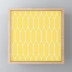 Yellow Long Honeycomb Minimalist Geometric Pattern Mini Art Print Gallery Image 1