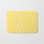 Yellow Long Honeycomb Minimalist Geometric Pattern Bath Mat Gallery Image 1