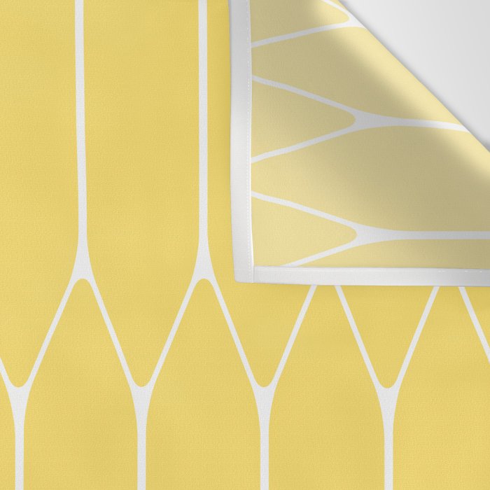 Yellow Long Honeycomb Minimalist Geometric Pattern Wall Tapestry Gallery Image 3