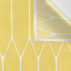 Yellow Long Honeycomb Minimalist Geometric Pattern Wall Tapestry Gallery Image 3