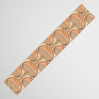 Art Nouveau Mushrooms - taupe and rust Table Runner Gallery Image 3