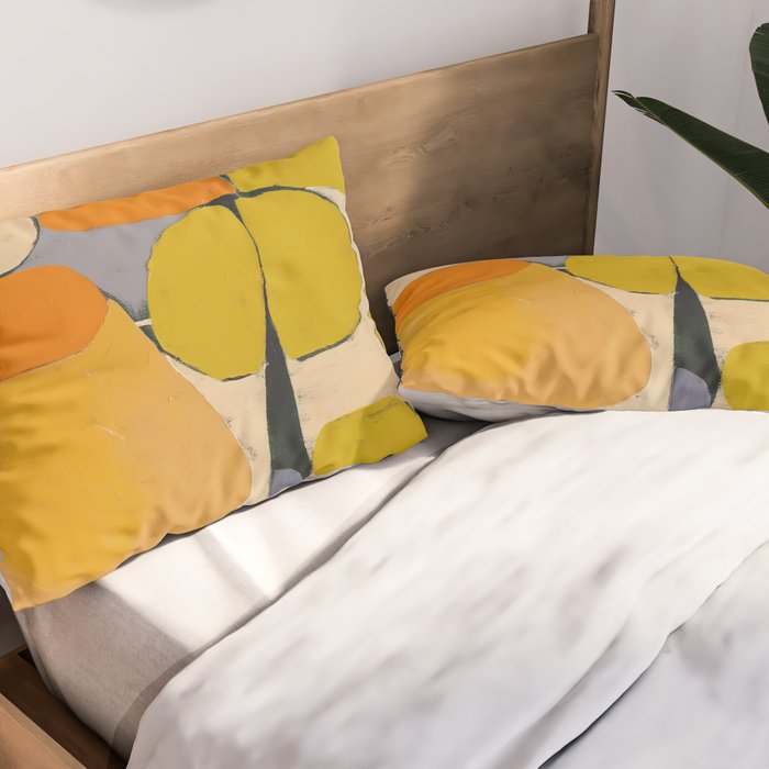 Mid Century Organic Shapes II Pillow Sham Gallery Image 2