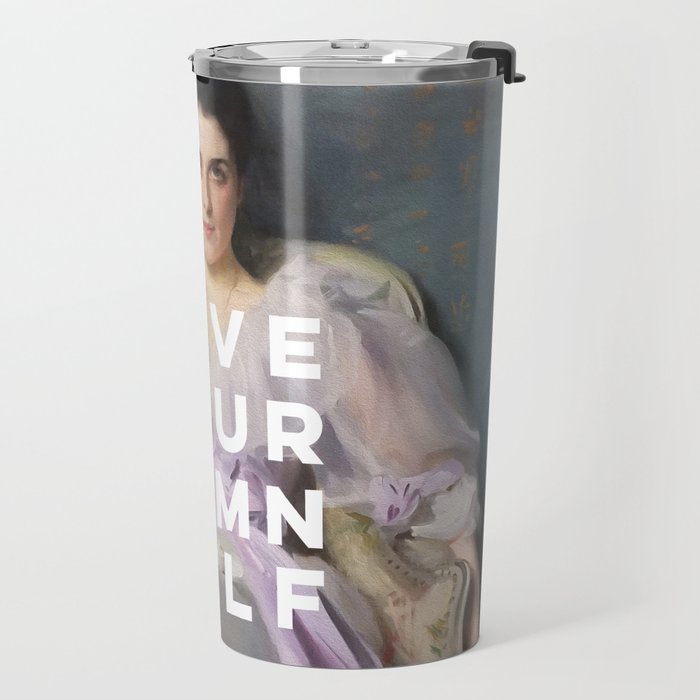 Love Your Damn Self - Funny Inspirational Quote Travel Mug Gallery Image 2