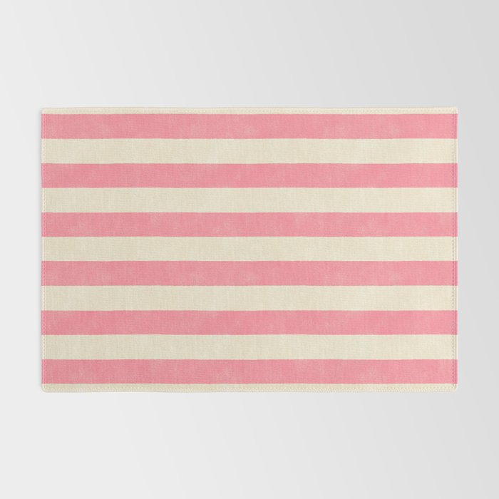 Cabana Stripe - pink & cream Rug Gallery Image 2