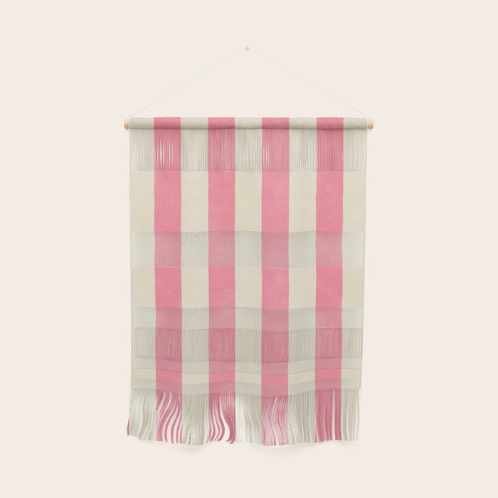 Cabana Stripe - pink & cream Wall Hanging Gallery Image 1
