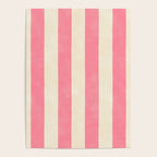 Cabana Stripe - pink & cream Poster Gallery Image 4