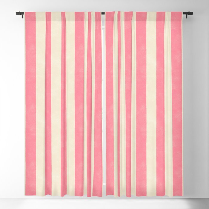 Cabana Stripe - pink & cream Window Curtain Gallery Image 5