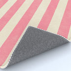 Cabana Stripe - pink & cream Rug Gallery Image 4