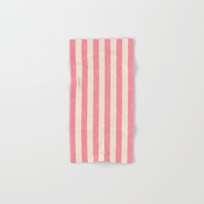 Cabana Stripe - pink & cream Bath Towel Gallery Image 1
