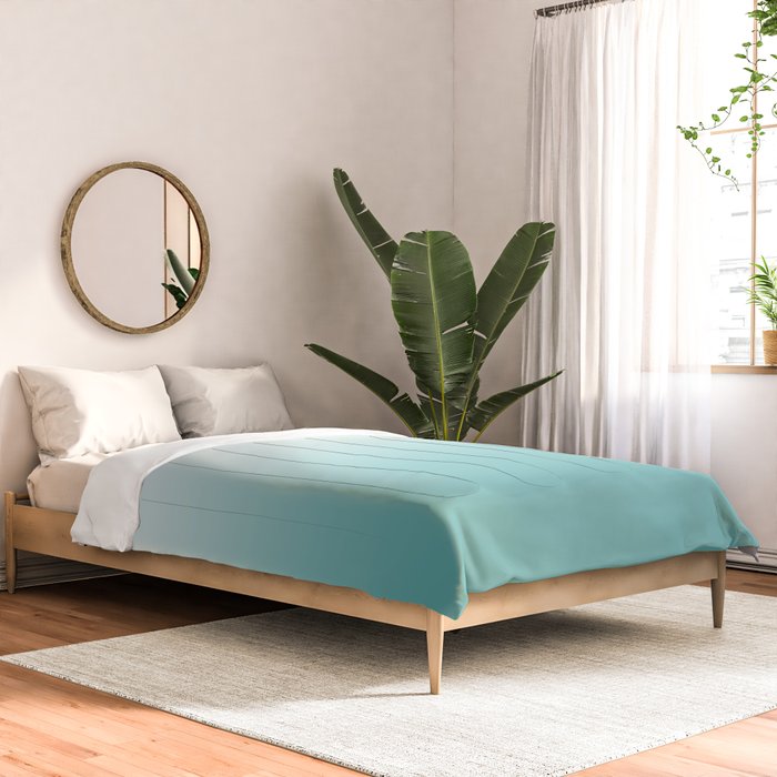 Light Teal Gradient Comforter Gallery Image 2