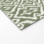 Modern Ikat Lush Green Welcome Mat Gallery Image 2