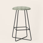 Modern Ikat Lush Green Stool Gallery Image 1