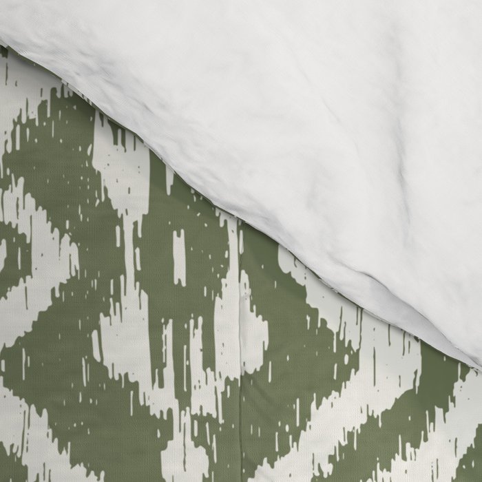 Modern Ikat Lush Green Comforter Gallery Image 4