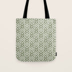 Modern Ikat Lush Green Tote Bag Gallery Image 1
