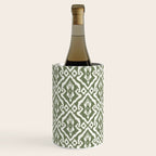 Modern Ikat Lush Green Wine Chiller Gallery Image 2
