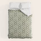 Modern Ikat Lush Green Duvet Cover Gallery Image 6