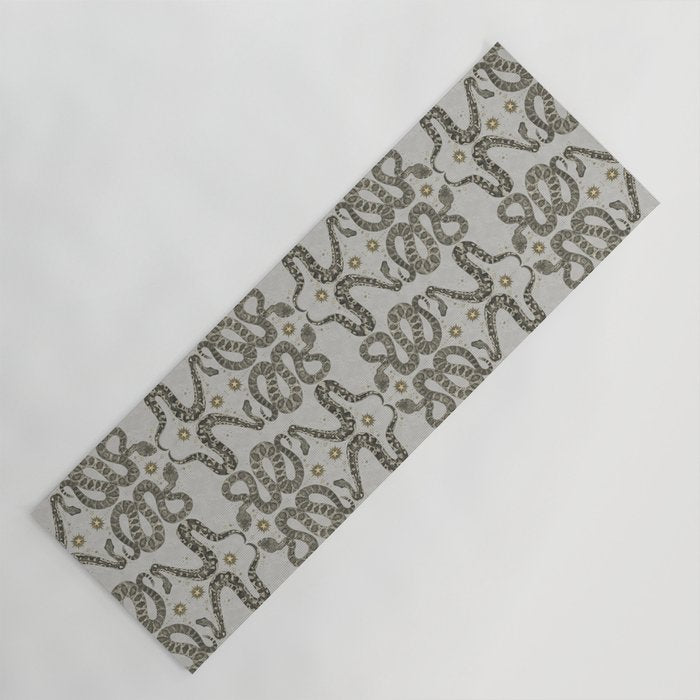 celestial snakes silver Yoga Mat Gallery Image 1