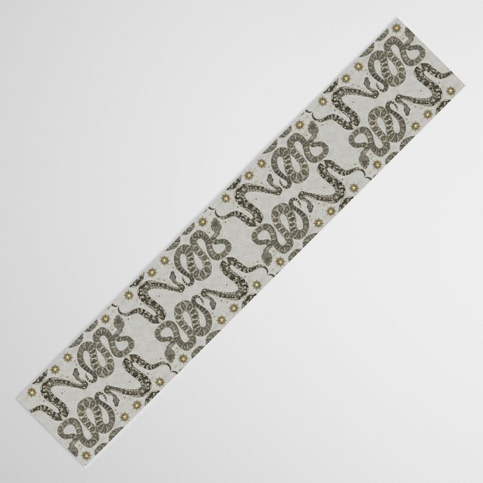 celestial snakes silver Table Runner Gallery Image 3