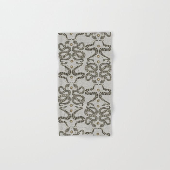 celestial snakes silver Bath Towel Gallery Image 1