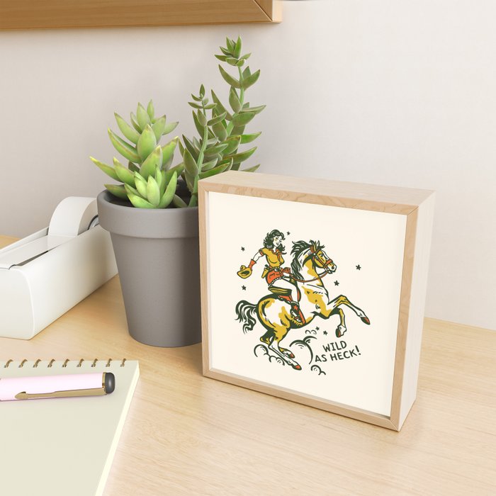 "Wild As Heck" A Cowgirl & Her Horse Mini Art Print Gallery Image 2