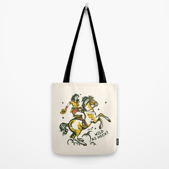 "Wild As Heck" A Cowgirl & Her Horse Tote Bag Gallery Image 2