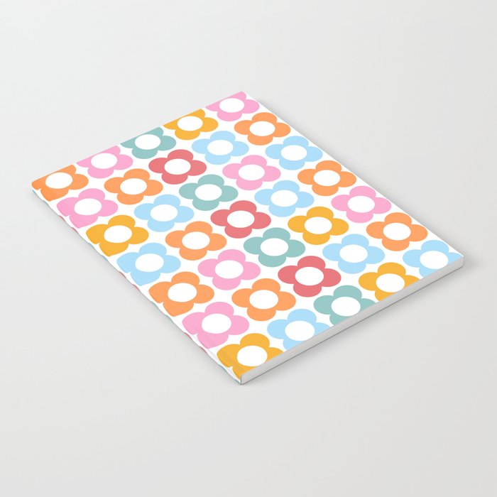 MINI DAISY FLOWER POWER PATTERN in candy PASTELS  Notebook Gallery Image 2