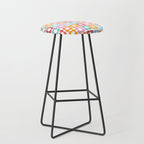 MINI DAISY FLOWER POWER PATTERN in candy PASTELS  Stool Gallery Image 1