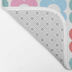 MINI DAISY FLOWER POWER PATTERN in candy PASTELS  Bath Mat Gallery Image 2