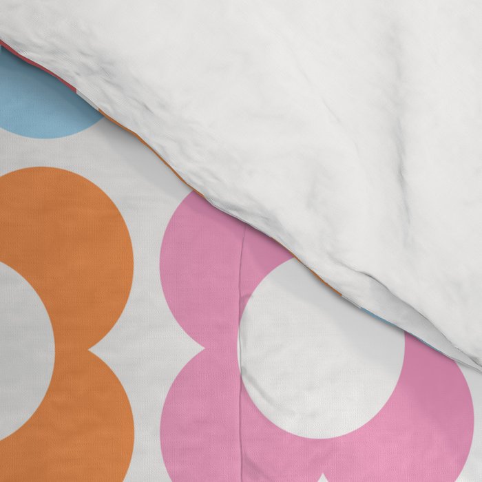 MINI DAISY FLOWER POWER PATTERN in candy PASTELS  Comforter Gallery Image 4