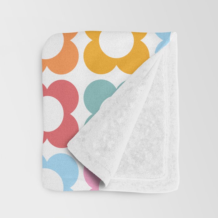 MINI DAISY FLOWER POWER PATTERN in candy PASTELS  Throw Blanket Gallery Image 3