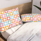 MINI DAISY FLOWER POWER PATTERN in candy PASTELS  Pillow Sham Gallery Image 2