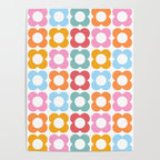 MINI DAISY FLOWER POWER PATTERN in candy PASTELS  Poster Gallery Image 4