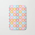 MINI DAISY FLOWER POWER PATTERN in candy PASTELS  Bath Mat Gallery Image 1