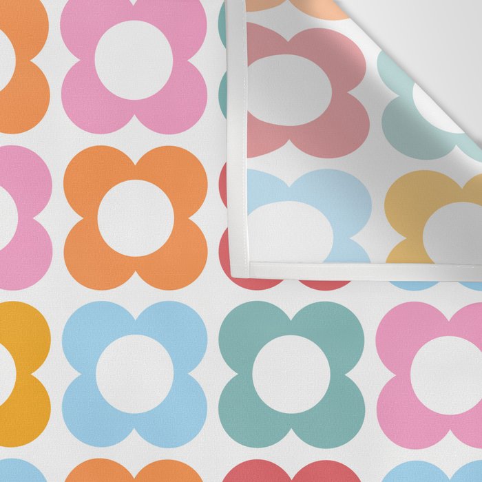 MINI DAISY FLOWER POWER PATTERN in candy PASTELS  Wall Tapestry Gallery Image 3