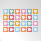 MINI DAISY FLOWER POWER PATTERN in candy PASTELS  Welcome Mat Gallery Image 1