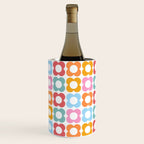 MINI DAISY FLOWER POWER PATTERN in candy PASTELS  Wine Chiller Gallery Image 2